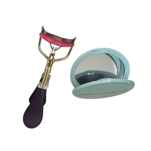 Set of 2-piece, eyelash grinder and practical pocket mirror